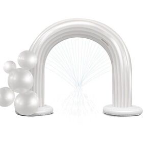White Inflatable Arch with Balloons Sprinkler